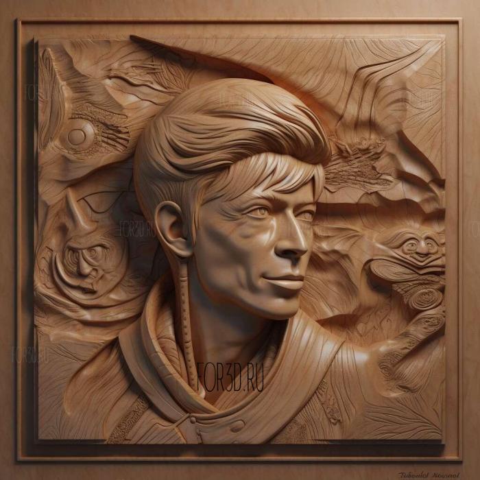 David Bowie 1 stl model for CNC